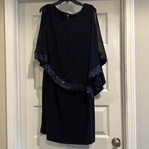 Sleeveless Dress with Attached Shoulder Cover